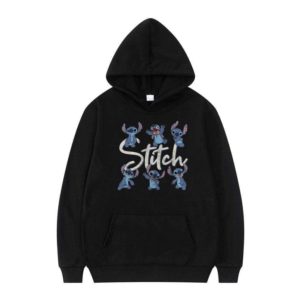 Stitch Disney Lässiger Druck Langarm Paare Hoodies Sweatshirt Y2k Jungen Kleidung Anime Hoodie Pullover Jacke Kinderkleidung Mädchen