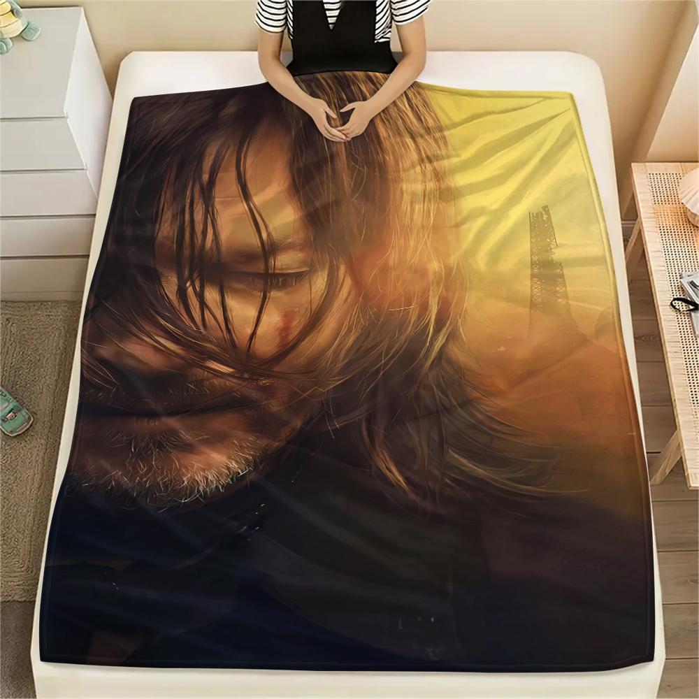 Darryl Print Flannel Blanket,High quality Comfortable for All Seasons,Home Decor,Warmth and Comfort,Perfect for Christmas Gifts