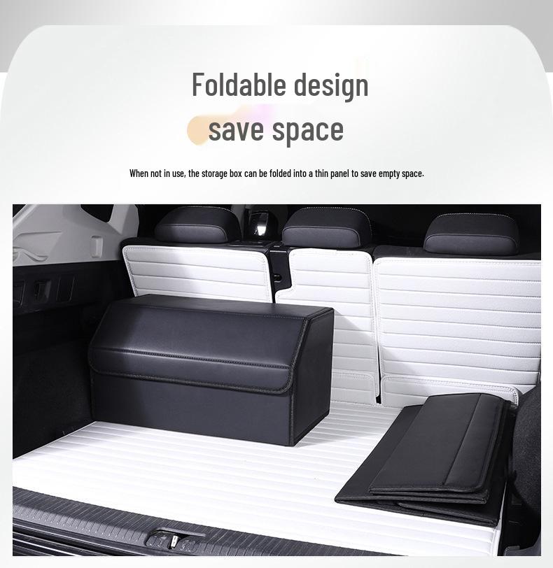 Leather Car Trunk Storage Organizer Box