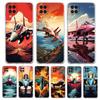 Soft TPU for Samsung Galaxy A13,A15,A22,A23,A25,A31,A32,A33,A35,A41,A51,A52,A53,A05,5G Transparent Phone Case Sky Jet Fighter