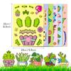 6 Sheets/Pack Potted Plants Bouquet Puzzle Stickers Children'S Educational Diy Toys Gifts Creative Graffiti Stickers