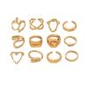 Wind Geometric Line Design Ring Jewelry Set Versatile High-end Ring Design Open Ring Women