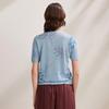 Zhaojun 2026 Women's Linen Jacquard Knit Short-Sleeve T-Shirt
