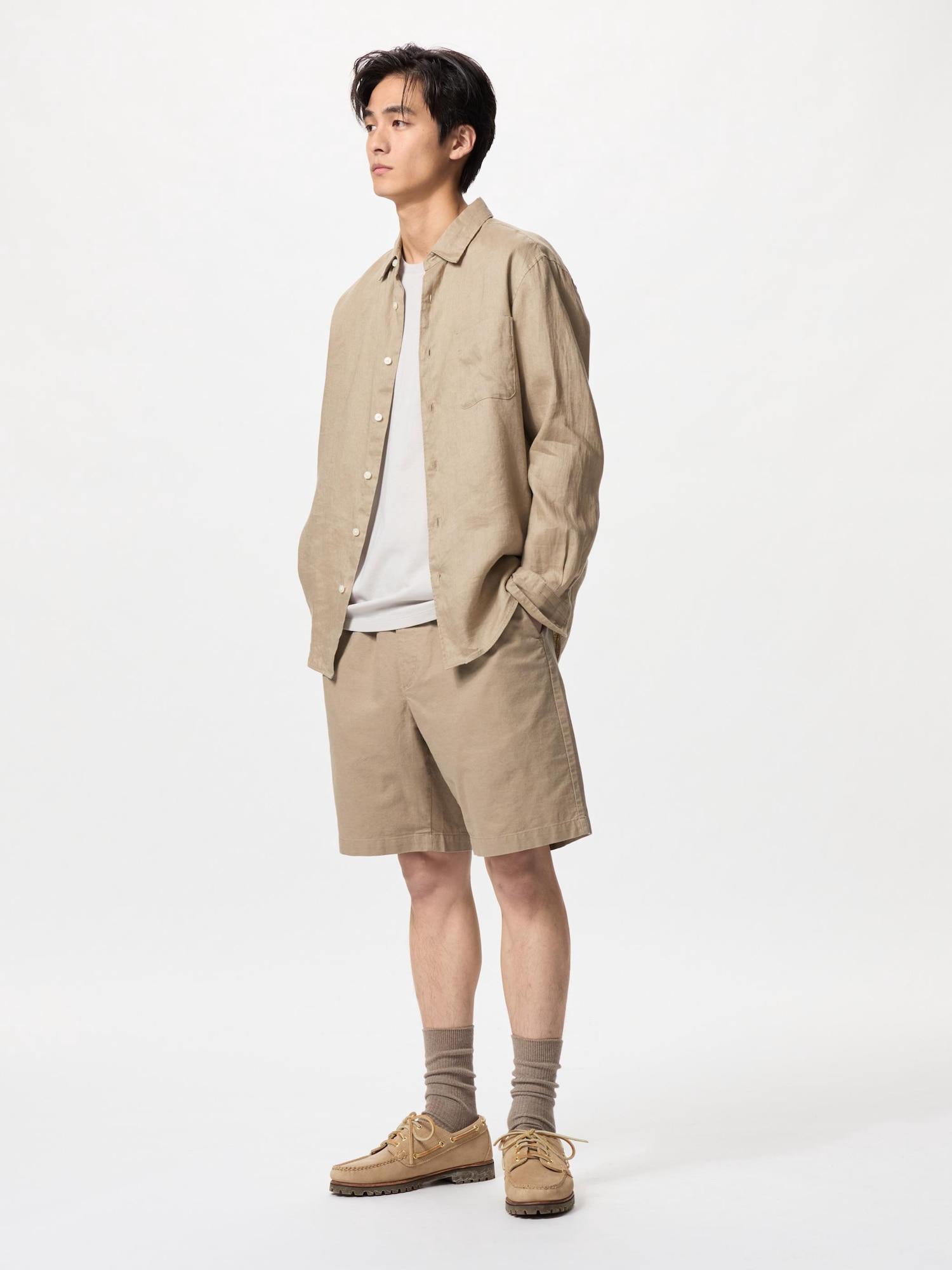 

Короткие брюки Uniqlo из льняной смеси Easy 32 BEIGE/UNISEX L