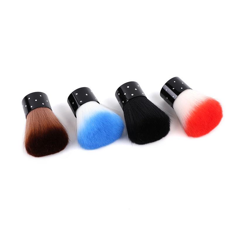 Brosse à poussière pour ongles à manche long et poils doux pour polissage et nettoyage