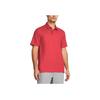 Under Armour Tour Tips Solid Color Golf Polo Shirt Men Tops Vibrant-Red 1385128-814