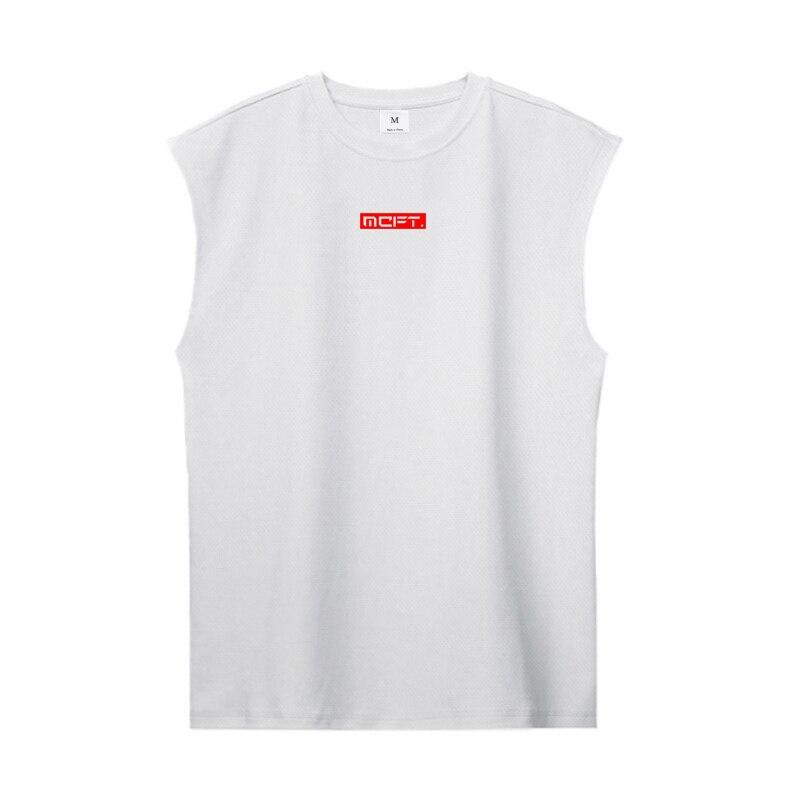 

Muscleguys, новый летний уличный жилет, профессиональная футболка без рукавов для бега, мужской топ для фитнеса и тренировок, топы на бретелях для бодибилдинга, спортивная одежда XXL белый