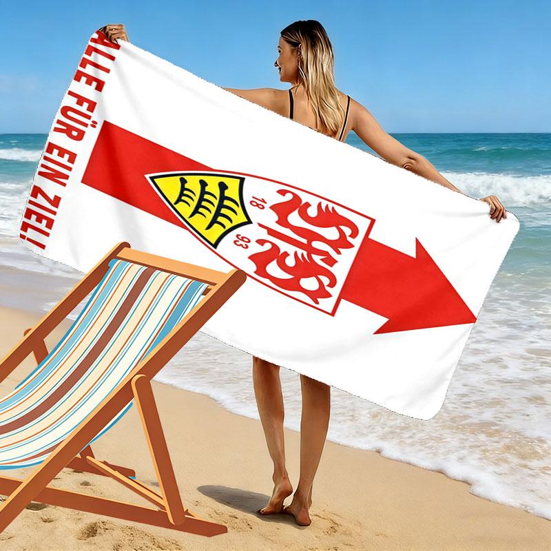 Stuttgart Spirit Print Beach Towel, Large Soft Quick Dry Towel for Beach Camping Swimming
