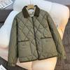 Soft Sheepskin Winter New Rhombus Cotton Clothes Short Loose Lapel Cotton-padded Clothes Women's Coat