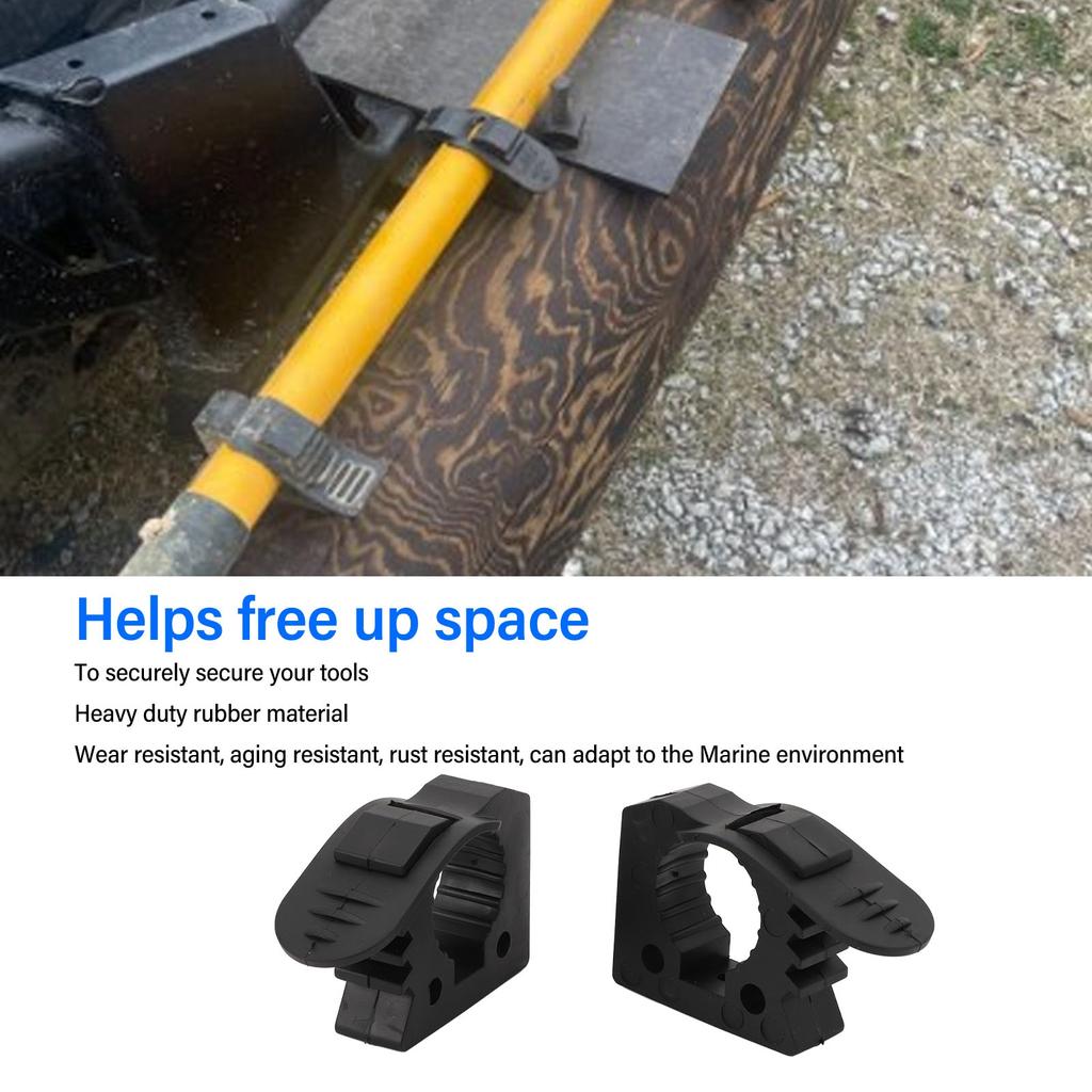 Rubber Clamp Mount Quick Release Clamp Rustproof Versatile Anti Aging 1 To 1.5in Adjustable Securely Fixed for Boat Train