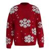 Women's Long Sleeve Turtleneck Christmas Printed Knitted Sweater Top T-Shirt