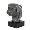 Border Terrier - Figur auf Marmor, mit silbernem Metall überzogen, handgefertigt, Marke Art-Dog