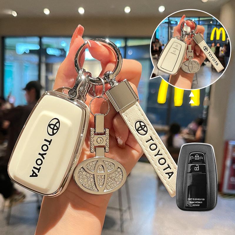 TPU Car Key Case Cover All-inclusive Shell For Toyota Corolla Hybrid 2021 Rav4 Land Cruiser Prado Camry Highlander Prius C-HR