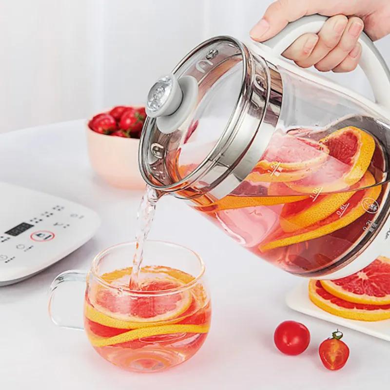 220V 1.5L Home Electric Kettle Glass Health Preserving Pot Multi Cooker Portable Mini Household Cooking Pot Machine