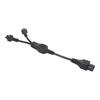 IEC320 C6 Male To Dual C5 Female Power Cord 0.32m 1ft C6 To 2xC5 Y Splitter Power Cable 2.5A 250V