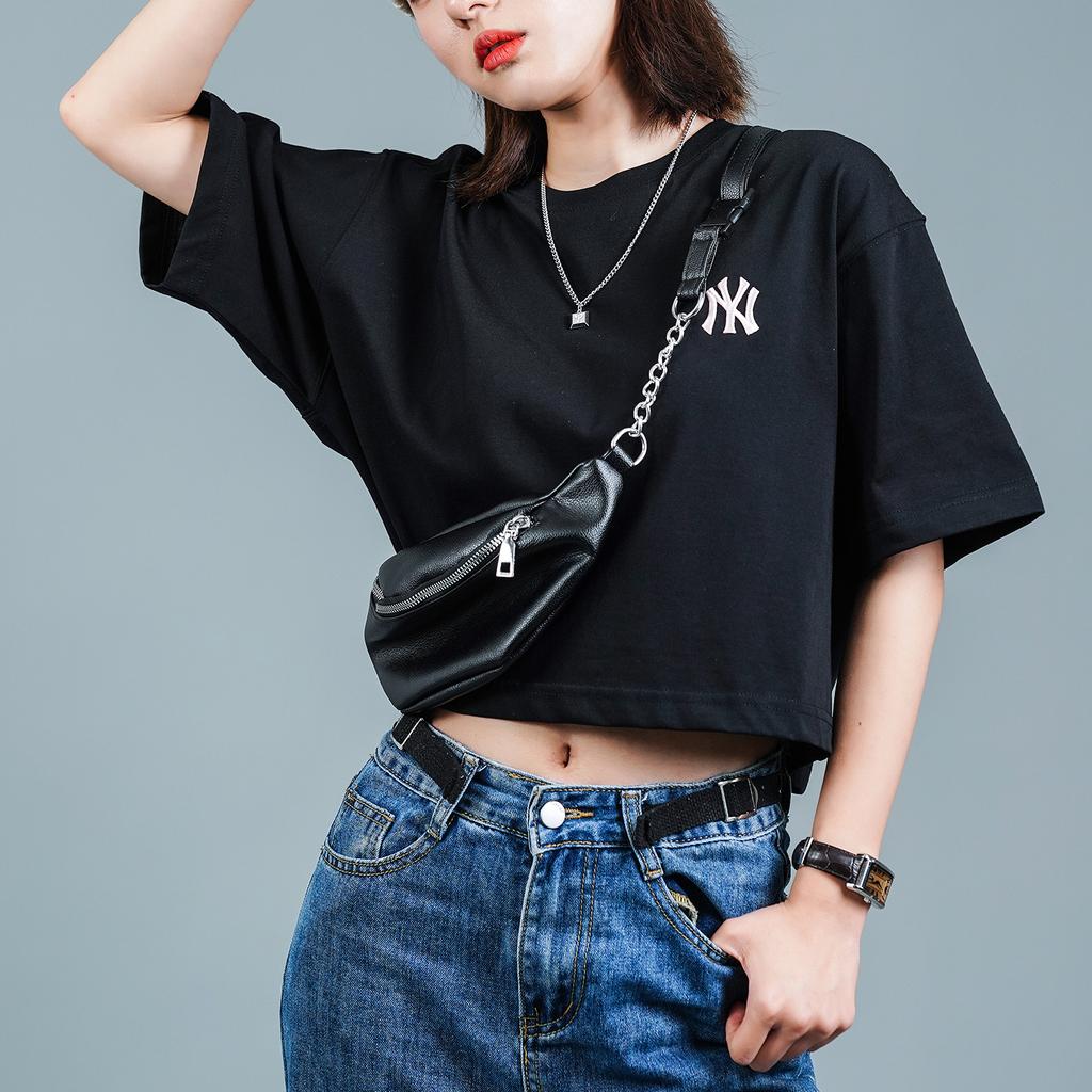 New MLB Straight T Shirt Women's Black 31TSW3131-50L