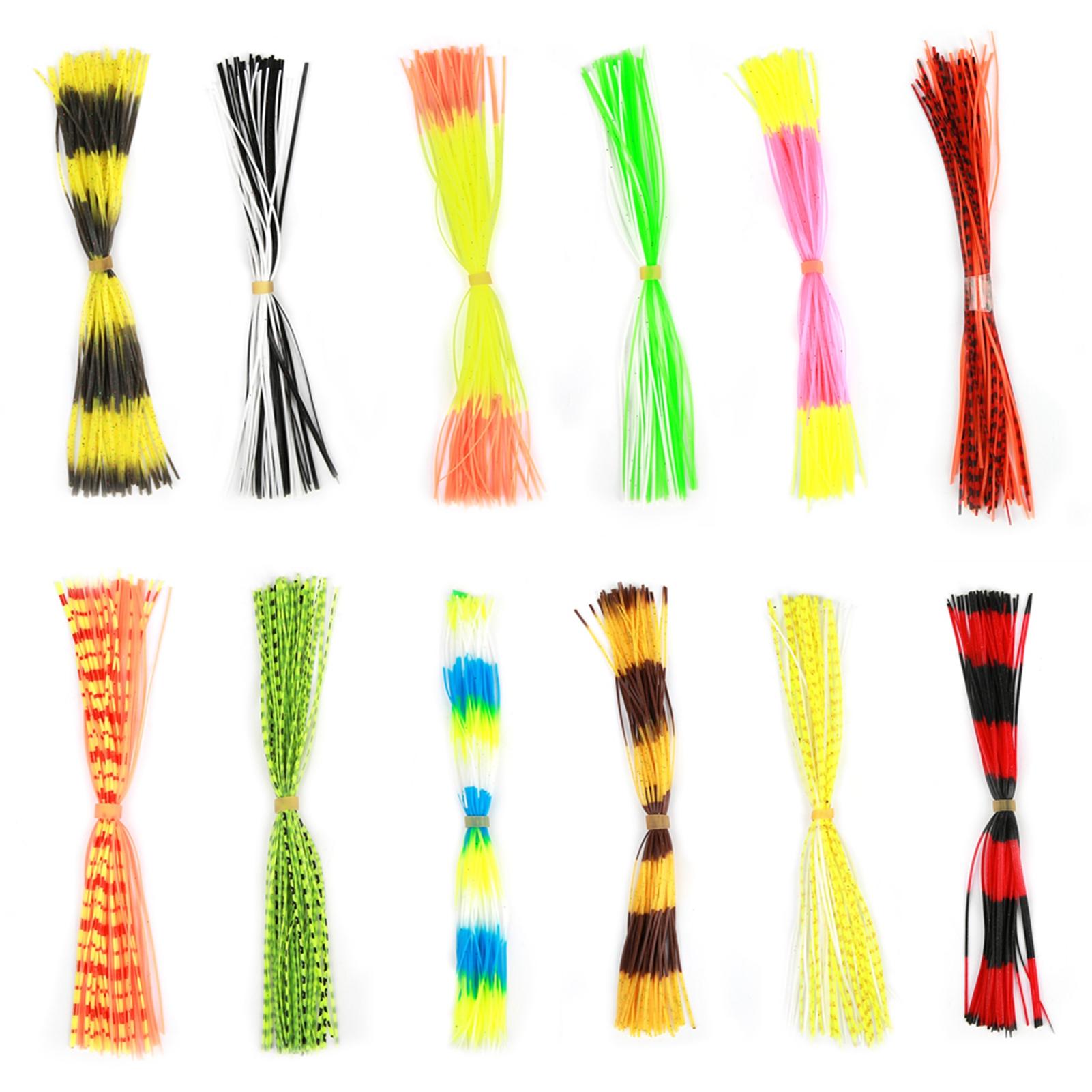 

600 Strands Soft, Skirts Accessory for Spinnerbaits Silicone Lure fly tying materials rubber legs silicone rubber skirt silicone jig Jig