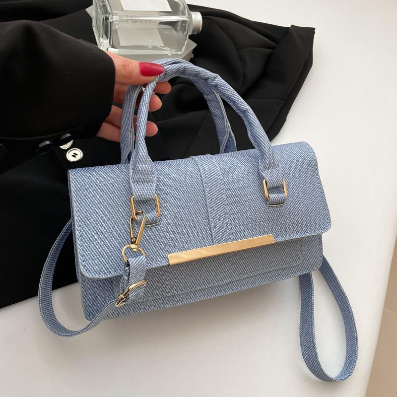 Simple Foreign-style Texture Bag, Messenger Bag, Women's 2025 Spring New High-end Solid-color Shoulder Portable Small Square Bag