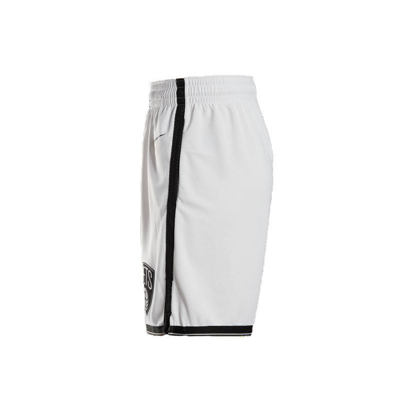 Nike NBA Brooklyn Nets City Edition Swingman Shorts White/Black Men Streetwear AJ5583-100