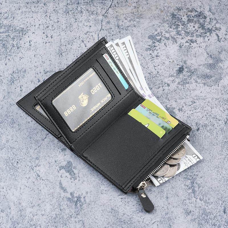 Men's Short Wallet Multifunctional Zipper Bag