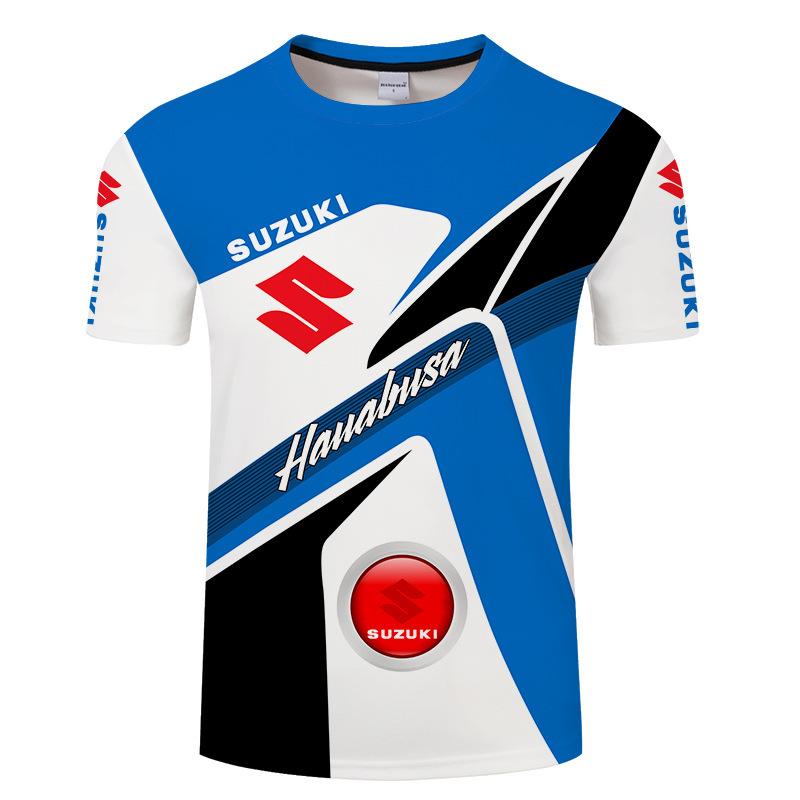 Men's 3D Printed T-Shirt Outdoor Fitness Car Race Breathable Quick Drying Sports Short Sleeve O-Neck Pullover Casual Top