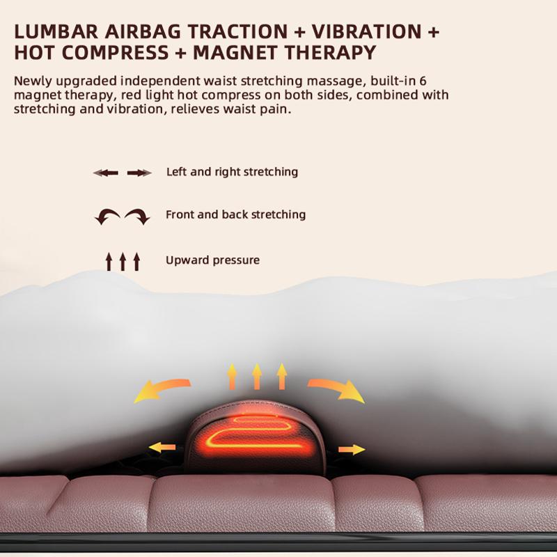 Massage Mattress Full Body Massager Multifunctional Electric Massage Mat Vibration Heating Infrared For Neck Back Foot Lumbar Airbag Traction