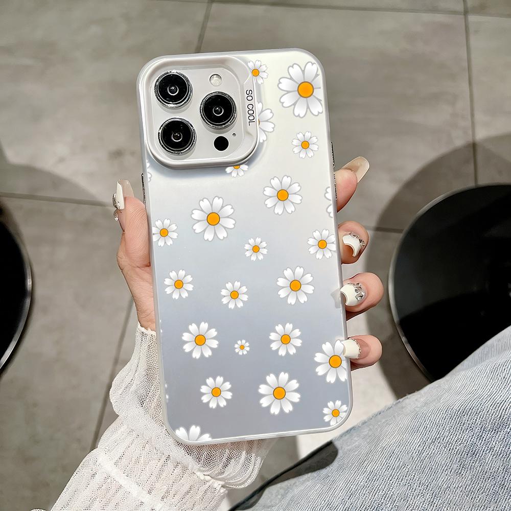 Fashion Chamomile Flower Phone Case For IPhone 17e Air 16e 17 14 Pro Max 16 12 15 11 13 Plus Shockproof Durable Y2k Luxury Cover