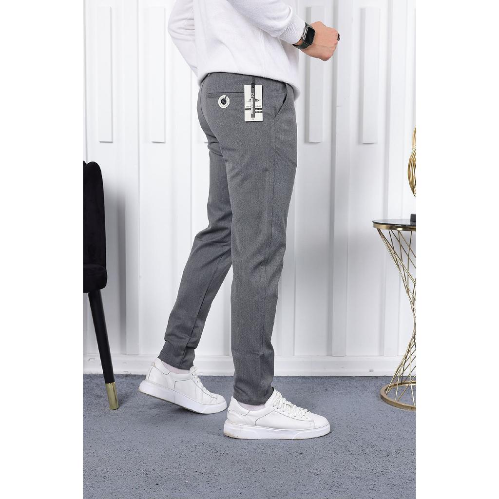 Seasonal Black Slim Fit Lycra Fabric Trousers