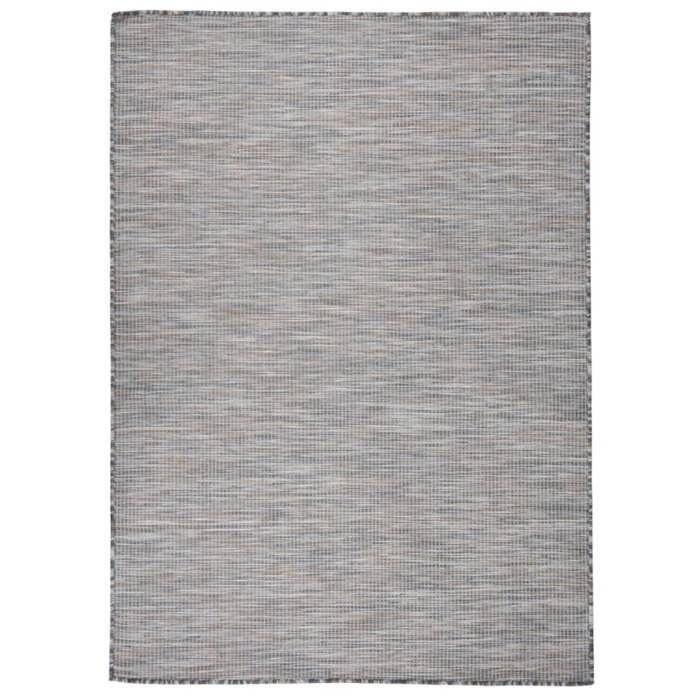 VidaXL Tapis à tissage plat d'extérieur 200x280 cm Marron et bleu 340819