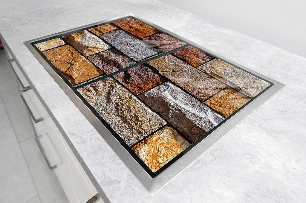 SZKLANA PŁYTA OCHRONNA DO KUCHNI 2x35x52 CEGŁA