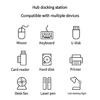 Aluminum Laptop Stand 360 Degree Rotating Base Foldable Portable Design Integrated Expansion Dock Height Adjustable For PC Tablet