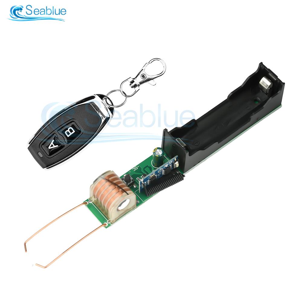 

Високовольтний генератор DC 3,7 В до 15 кВ 15000 В Підвищувальний перетворювач З 50-метровим бездротовим пультом дистанційного керування Стабільний модуль дугового розряду