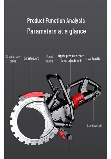 High-Power Handheld Brushless Circular Saw for Concrete and Rebar Cutting