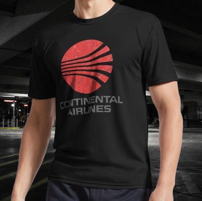 Continental Airlines Logo Active T-Shirt Funny Size S To 5XL