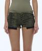 Gillaakaibeu Python Lace-Up Cotton Shorts_Olive