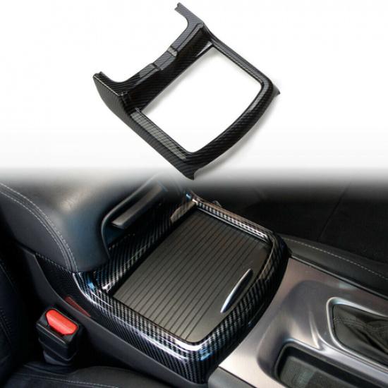 Carbon Fiber Cup Holder Cover Trim Decor Frame for Dodge Charger 11+ Accessories