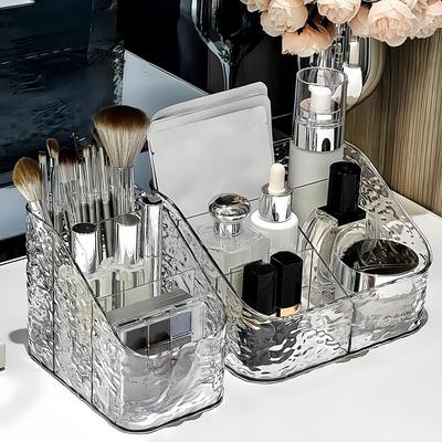 2 Stück Make-up Aufbewahrungsorganizer Fernbedienungshalter Klarer Hautpflege-Organizer Für Waschtisch Aufbewahrungsbox Lippenstift Kosmetik-Organizer