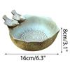 Bird Feeder Yard Ceramic Bird Baths Creative Fruit Tray Bird Feeder Garden Decor Bird Feeder Retro Finish Bird Feeder Tray