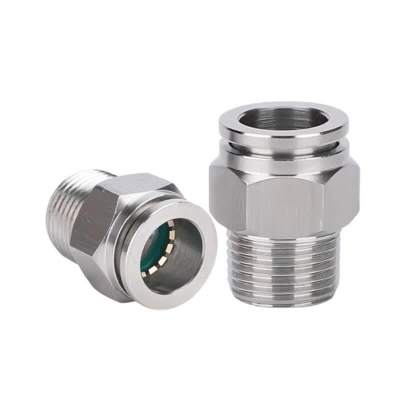 Stainless Steel Air Pipe Straight Quick Connector