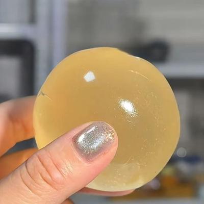 Yousheng 1/3/4Pcs Coconut Oil Stress Ball Slow Rising Stress Relief Clear Ball Squeeze Toy Non-Sticky Improving Focus Relaxation Stretchy Ball Sensory