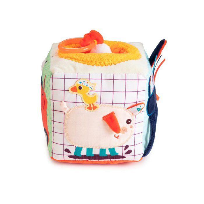 Activity Sound Cube - Lilliputiens - Farm - Soft Fabric - Teether - Animal Sounds