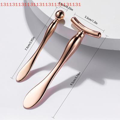 Anti-Wrinkle Facial Lifting Skin Care Tool Alloy Eye & Face Cream Applicator Spatula Beauty Spoon Roller Massage Stick