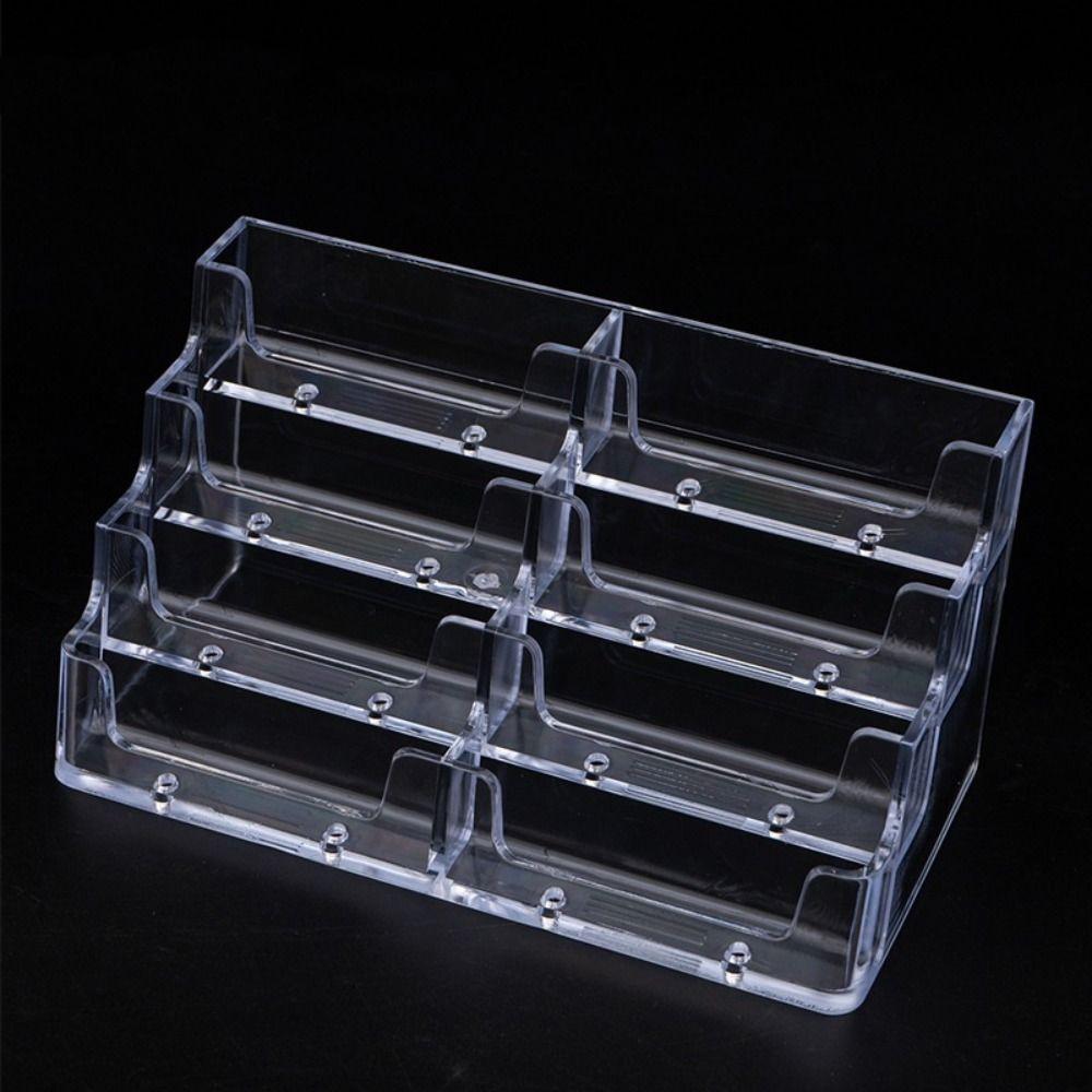 Display Holder Name Card Display Stand Transparent Business Card Storage Box  Organization Stand