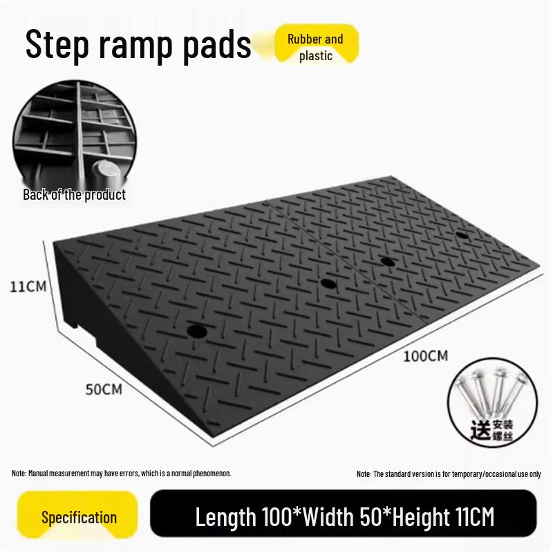 Rubber Curb & Threshold Ramp Mat for Home and Car 