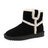 Large Size Women's Shoes Snow Boots Women's Winter New Thick-soled Piled Thickened Short Boots Large Cotton Shoes