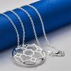 925 Sterling Silver 16-30 Inch Women's Exquisite Flower Pendant Necklace Accessories Wedding Gift Fashion Jewelry