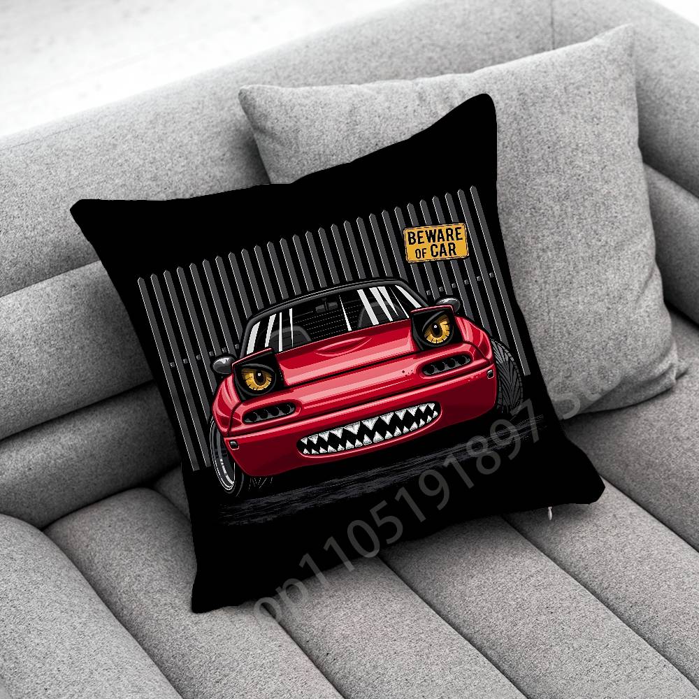 M-Mazda M-MX5 Car Throw Pillow Case For 45x45cm 40x40cm 55x55cm 50x50cm 30x30cm Square Car Pillowcase Shell