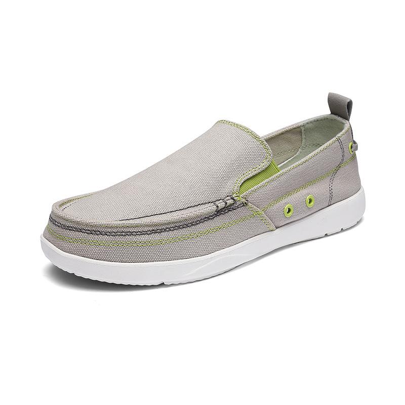 Customized Processing 2025 One-pedal Lazy Canvas Loafers Casual Foot Cover Lightweight Cloth Shoes Men's Shoes Trend