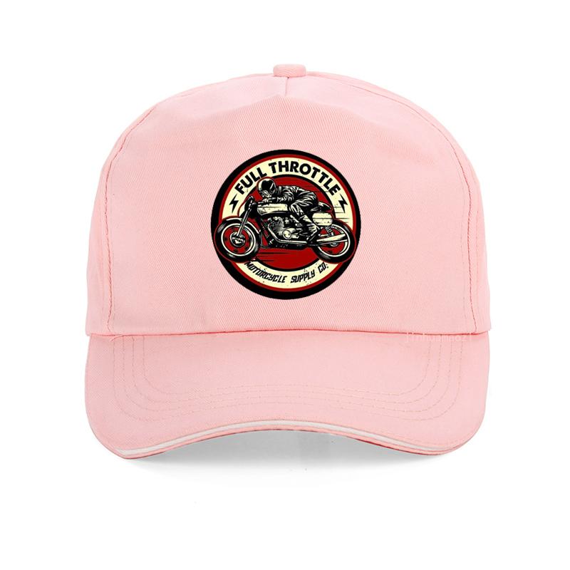 Full Throttle Cafe Racer Rockabilly Baseball Cap  Summer Cotton Dad Hat Casual Brand Adjustable Snapback Hat