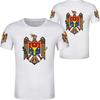 3D-trykk Moldova Flagg Grafiske T-skjorter Sommer Kortermet Oversized Herre T-skjorter